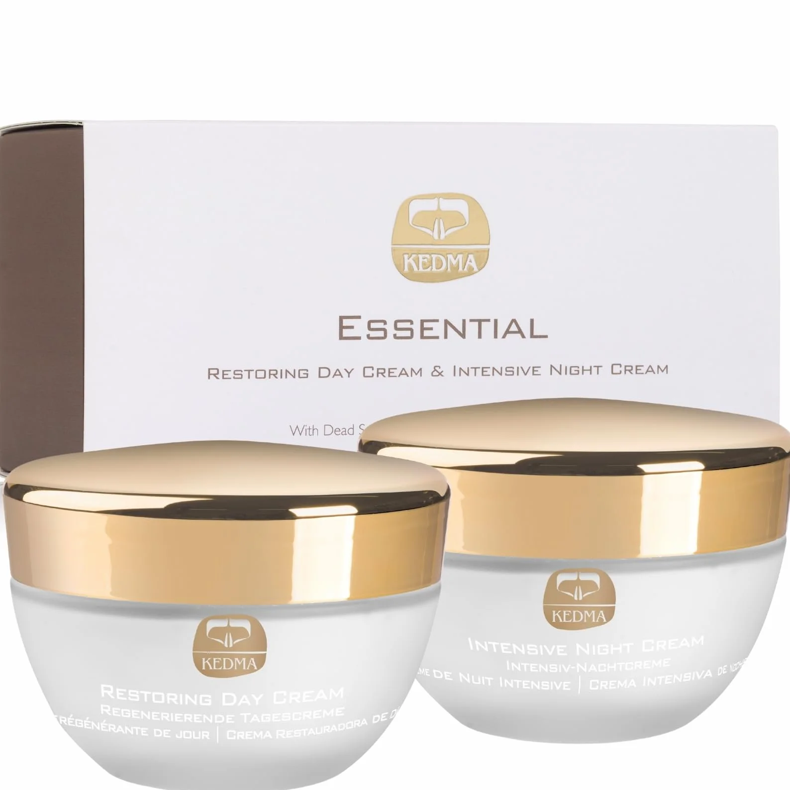 KEDMA - Duo Crèmes Jour & Nuit au Collagène - 2x50g | Les crèmes jour et nuit au collagène hydratent la peau et accompagnent sa routine de soin matin et soir.