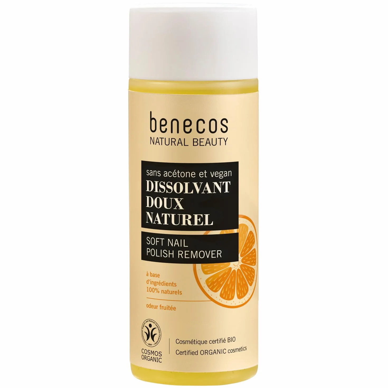 Benecos Dissolvant de Vernis à Ongles Huile de Coquille d'Organe Biologique Huile de Lavande Biologique Vegan 125 ml