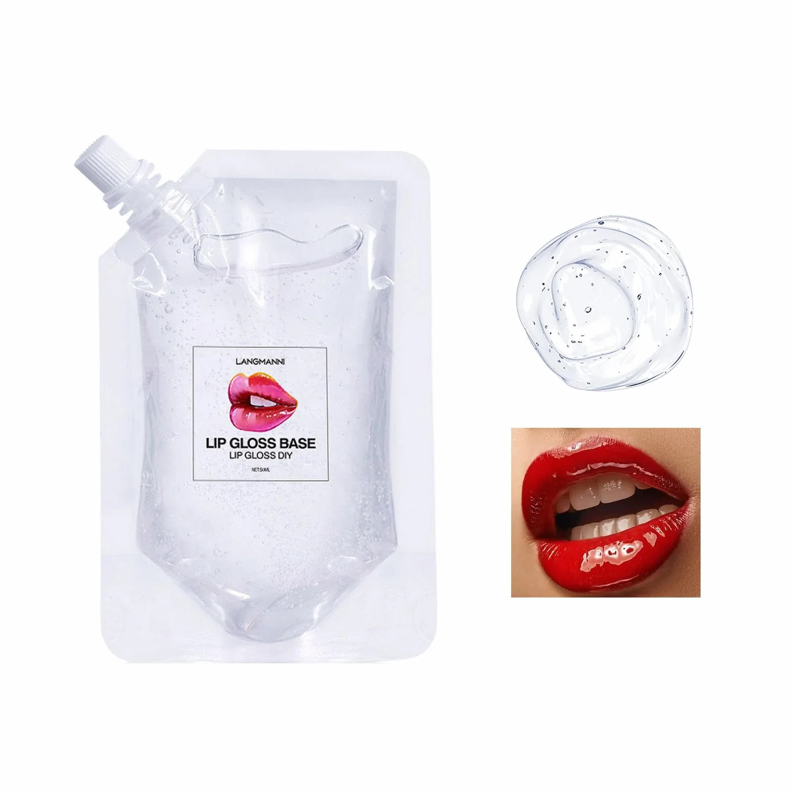 Base hydratante à base d'huile de base de brillant à lèvres, base de rouge à lèvres non adhésive pour baume à lèvres DIY, gloss à lèvres 50 ml