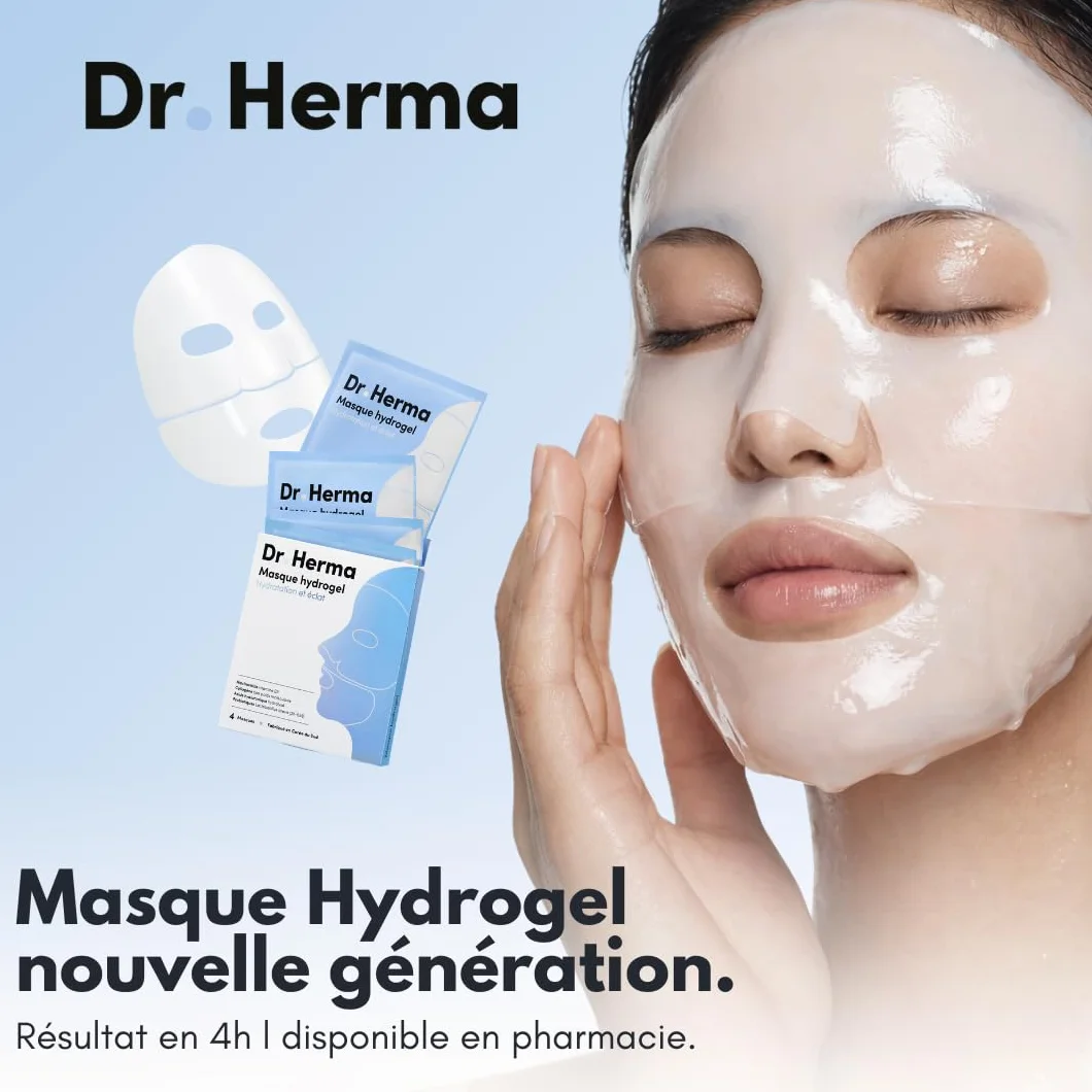 Masque Hydrogel Collagène Acide Hyaluronique Hydratation Intense Anti-Âge Resserrement Pores Hypoallergénique Soin Coréen Visage Premium
