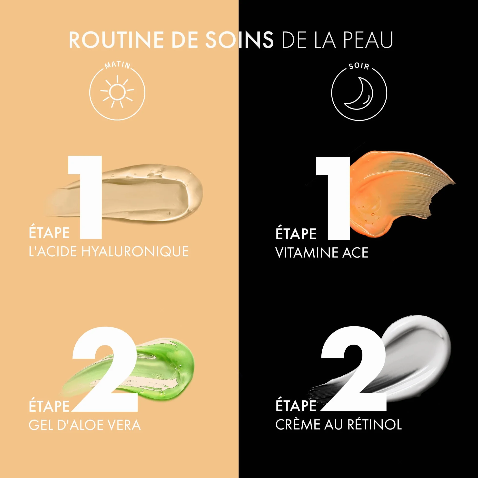 Satin Naturel Coffret Cadeau Femme 5x30ml Sérums Vitamine C Acide Hyaluronique Huile d'Argan Bio Gel Aloe Vera Crème Hydratante Visage Soins Visage Anti-Âge