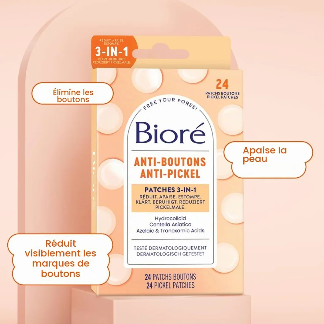 Bioré Patch 3 en 1 Anti-Boutons x24