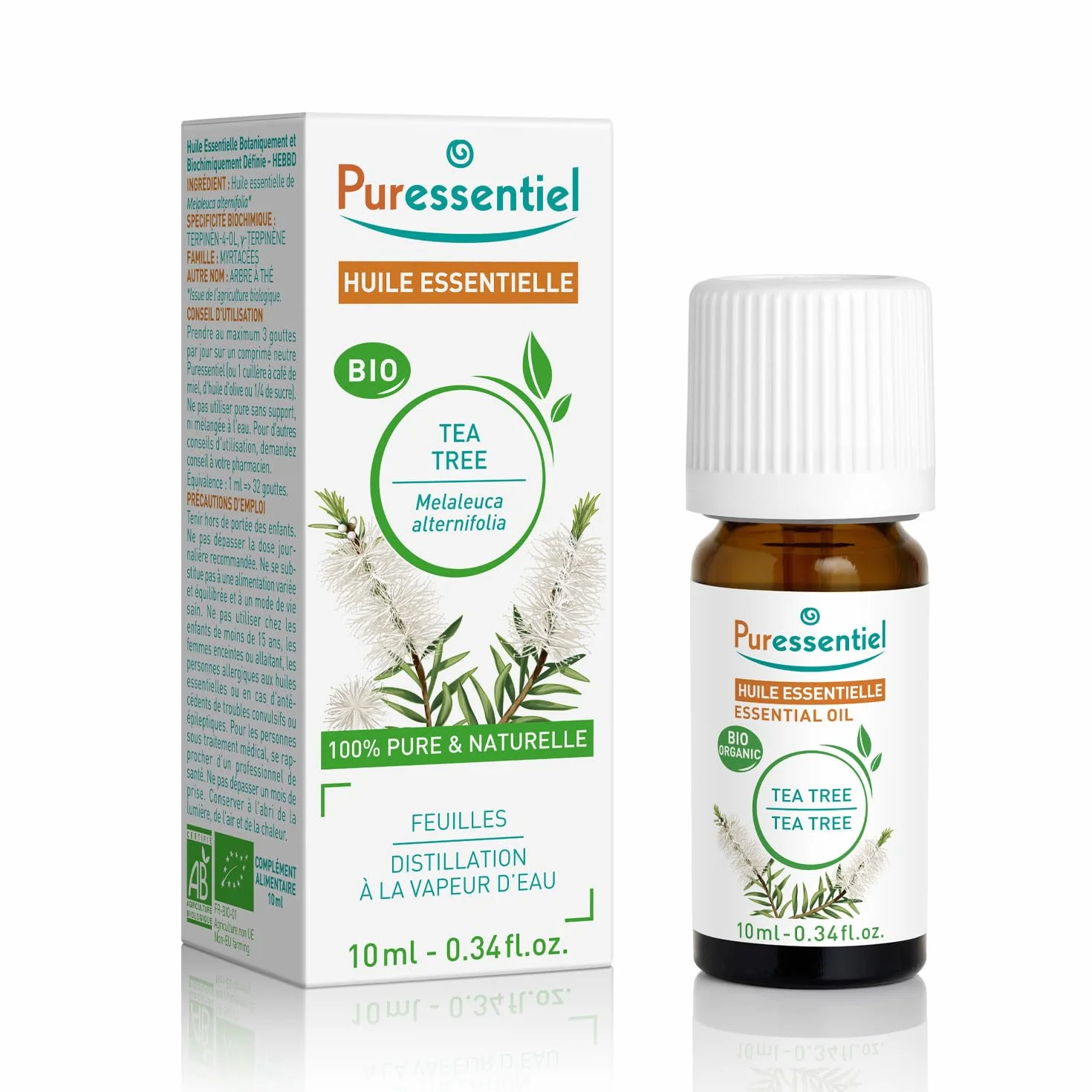 Huile Essentielle Tea Tree BIO Puressentiel 100% Pure Naturelle 10 ml