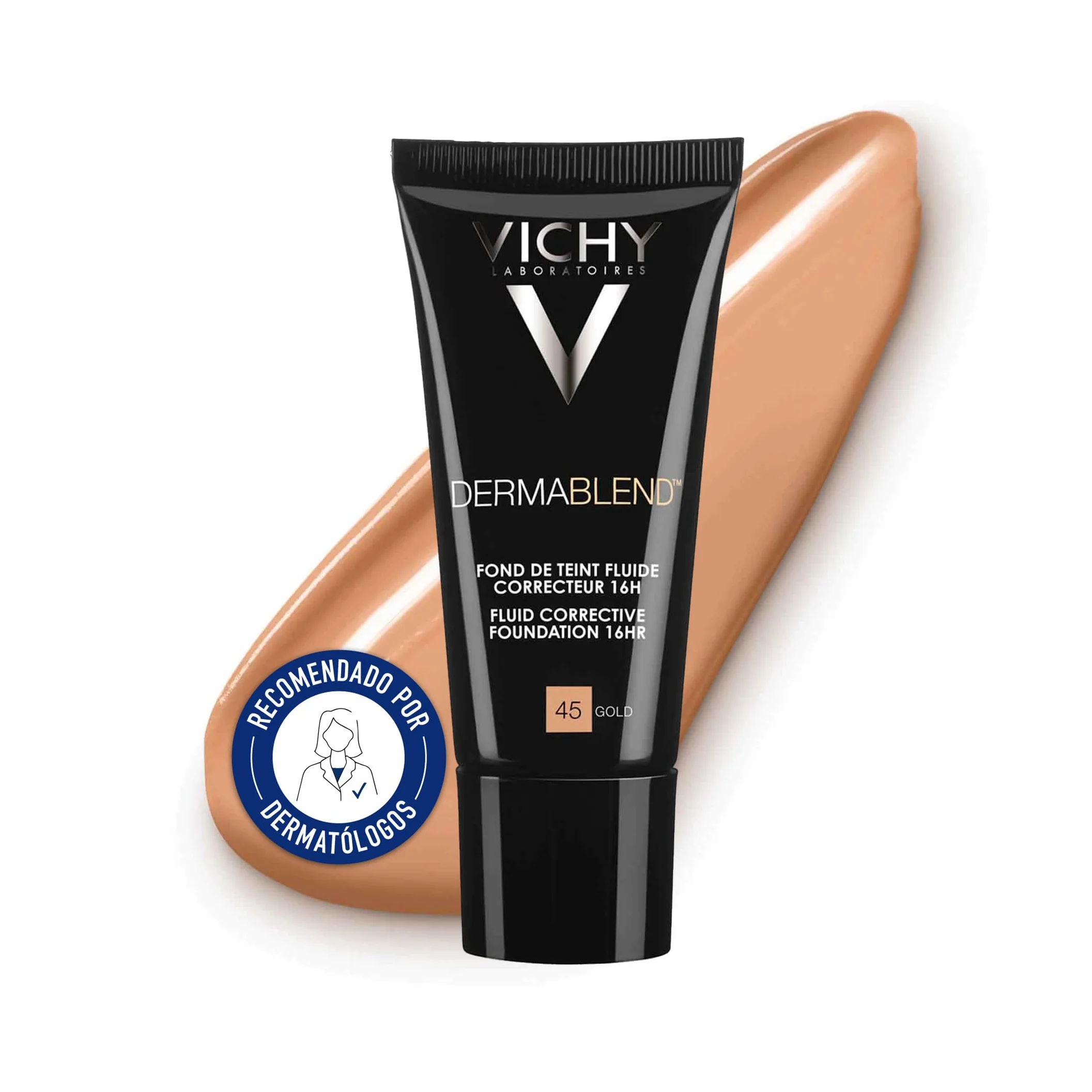 Vichy Dermablend Fond de Teint Fluide Correcteur Haute Couvrance 45 Gold 30 ml