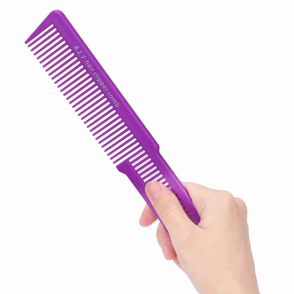 Aramox Peigne de Coupe Professionnel pour Tondeuse à Cheveux, Plastique Carbone, Antidérapant, Violet