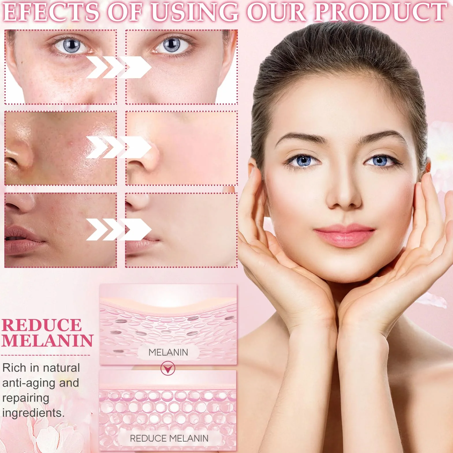 Sakura Kit de soin du visage 11 pièces anti-âge pour femmes