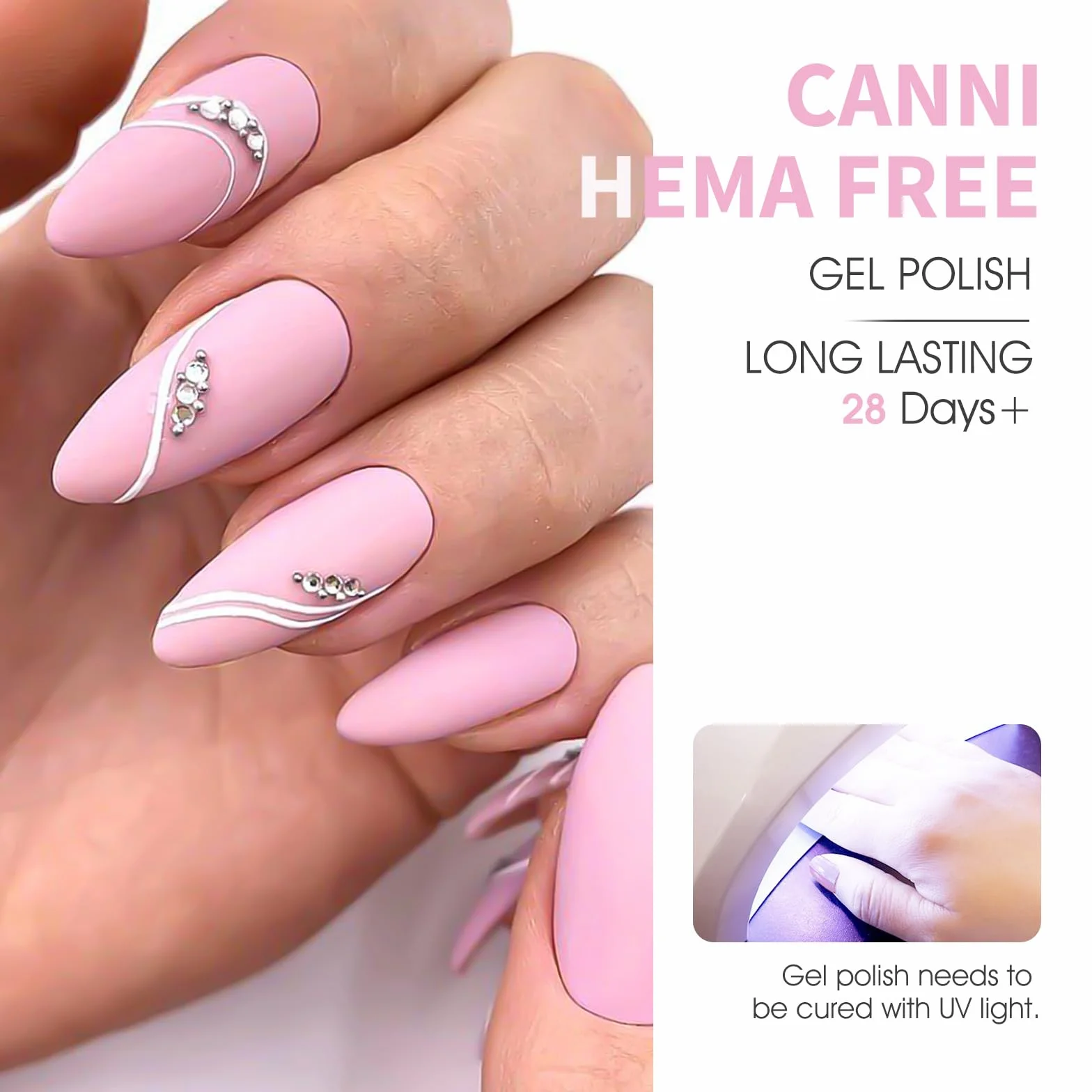 CANNI Vernis à Ongles Gel Semi Permanent 6 Couleur Lot UV Nail Polish Set Maniküre Nageldesign