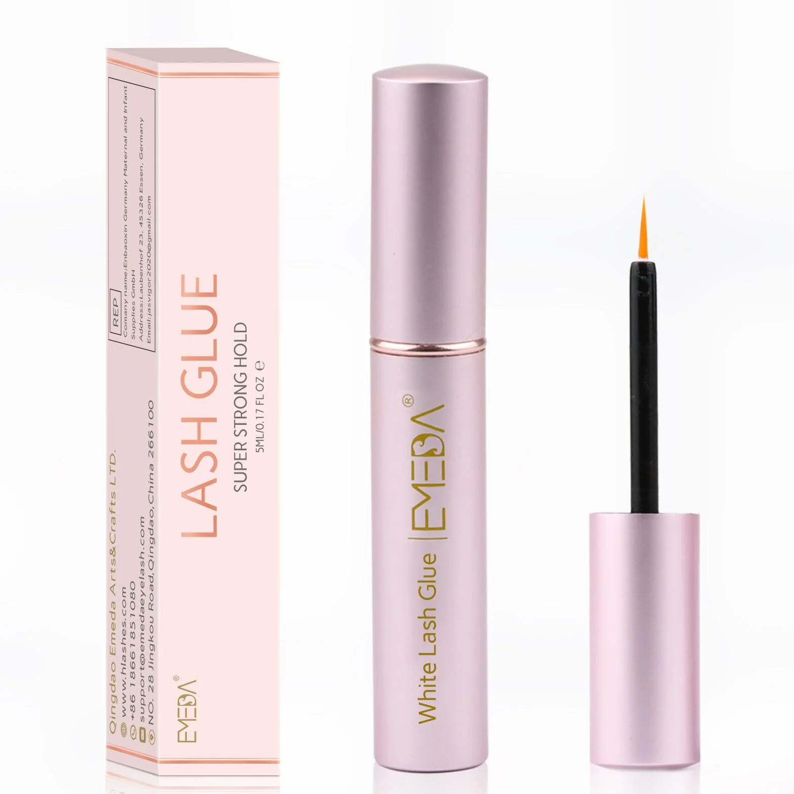 EMEDA Colle Faux Cils Blanche et Transparente - Latex Eyelash Glue Adhésive Imperméable 5ml