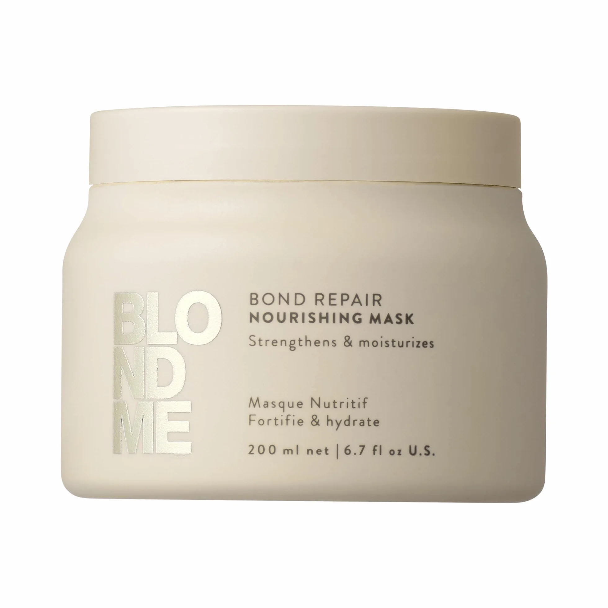 Schwarzkopf Professional BLONDME Bond Repair Nourishing Mask Masque Capillaire Réparateur Profondément Nourrissant Lisser Les Cheveux Poreux Hydratant Et Adoucissant 200 ml