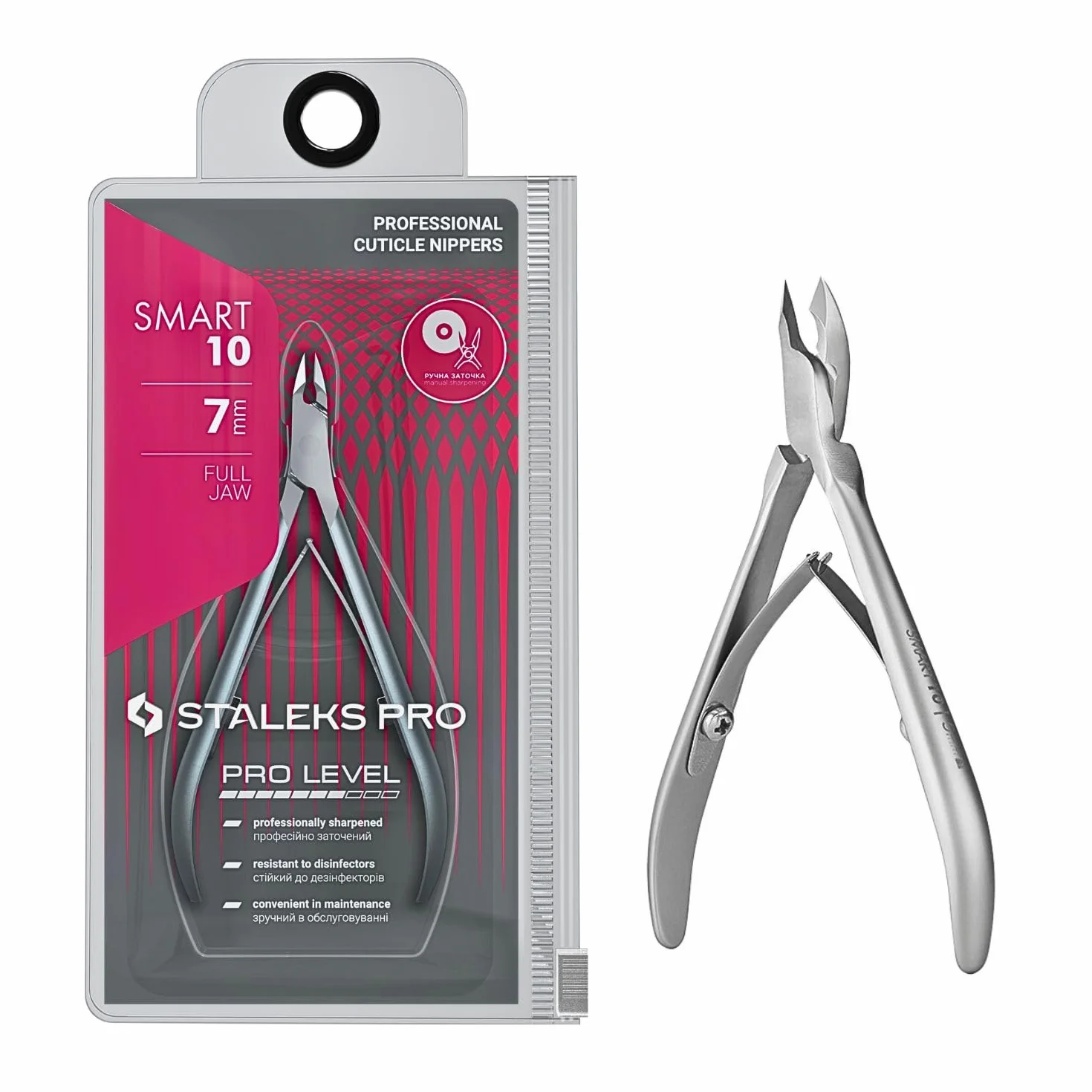 STALEKS PRO by Natury Nails Pince à cuticules professionnelle 7 mm en acier inoxydable Smart 10-7
