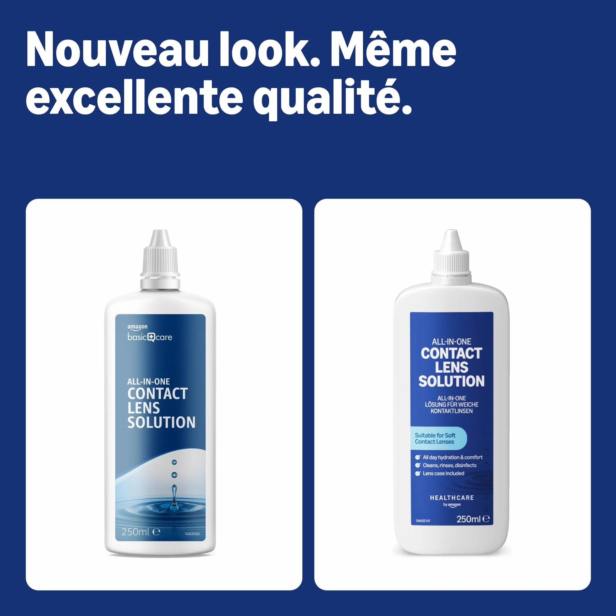 Healthcare by Amazon Solution lentilles de contact tout-en-un 2 x 250 ml