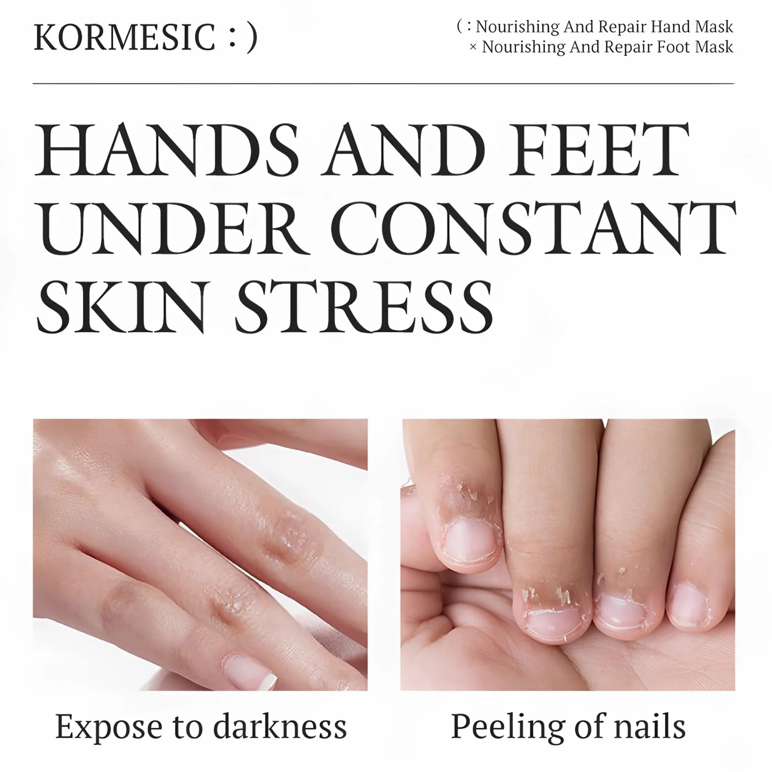 Masque Pour Les Mains Et Les Pieds 6 Paires, Gants Hydratants, Chaussettes, Réparer Talons Fissurés