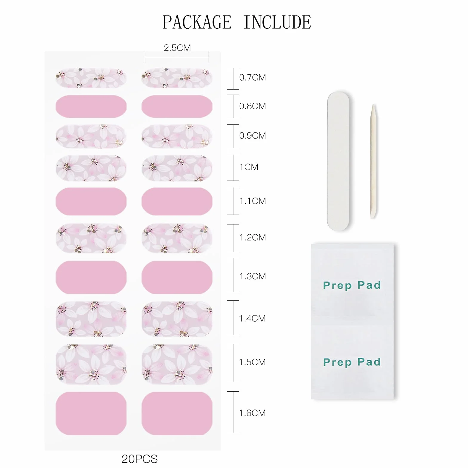 Autocollant Ongles Gel UV Fleur Nail Art Stickers Semi-durci Deco Manucure