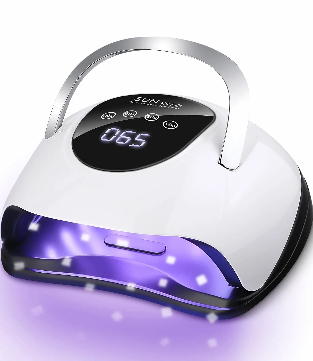 Lampe Uv Ongles Gel Professionnel, 220W Lampe Uv Ongles Semi Permanent, Machine a Ongle avec 4 Minuteries, Capteur Automatique, Séchoir à Ongle pour Toutes Les Gels