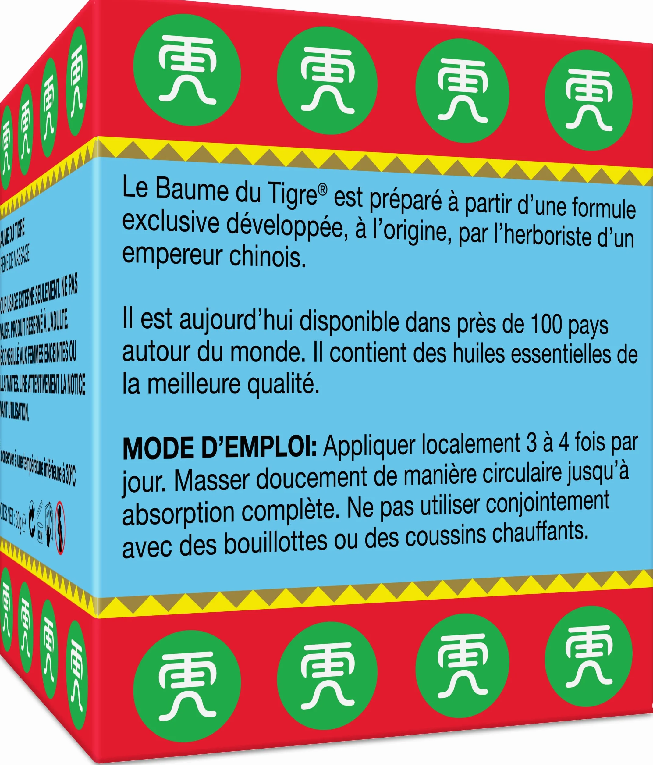 Tiger Balm Baume du Tigre Rouge Effet Chauffant Camphre Menthol 30 g