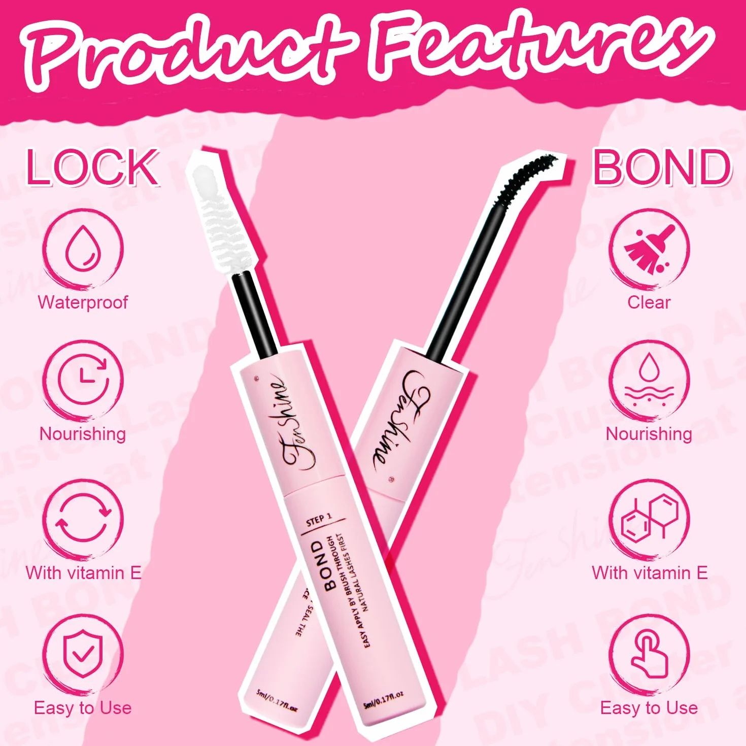 Colle pour cils en grappes Lash Bond and Seal, très forte tenue, sans latex, 5g
