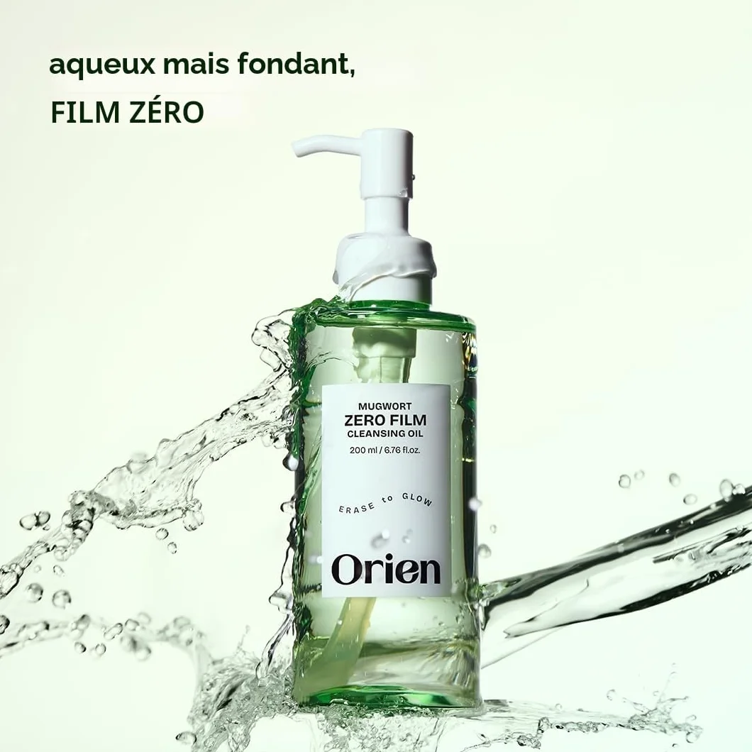 Orien Mugwort Zero Film Cleansing Oil 6,76 fl.oz. 200 ml Maquillage quotidien Élimination des points noirs Sans obstruction des pores Soin de la peau coréen Double nettoyage