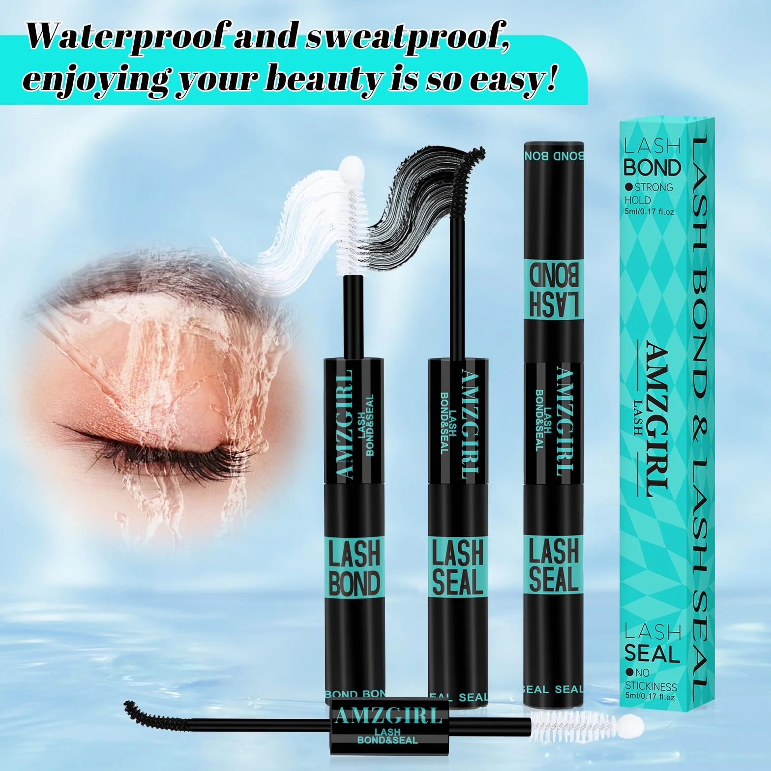 Colle pour Faisceau de Cils 10ml Lash Seal 2 in 1 DIY Colle et Scellement