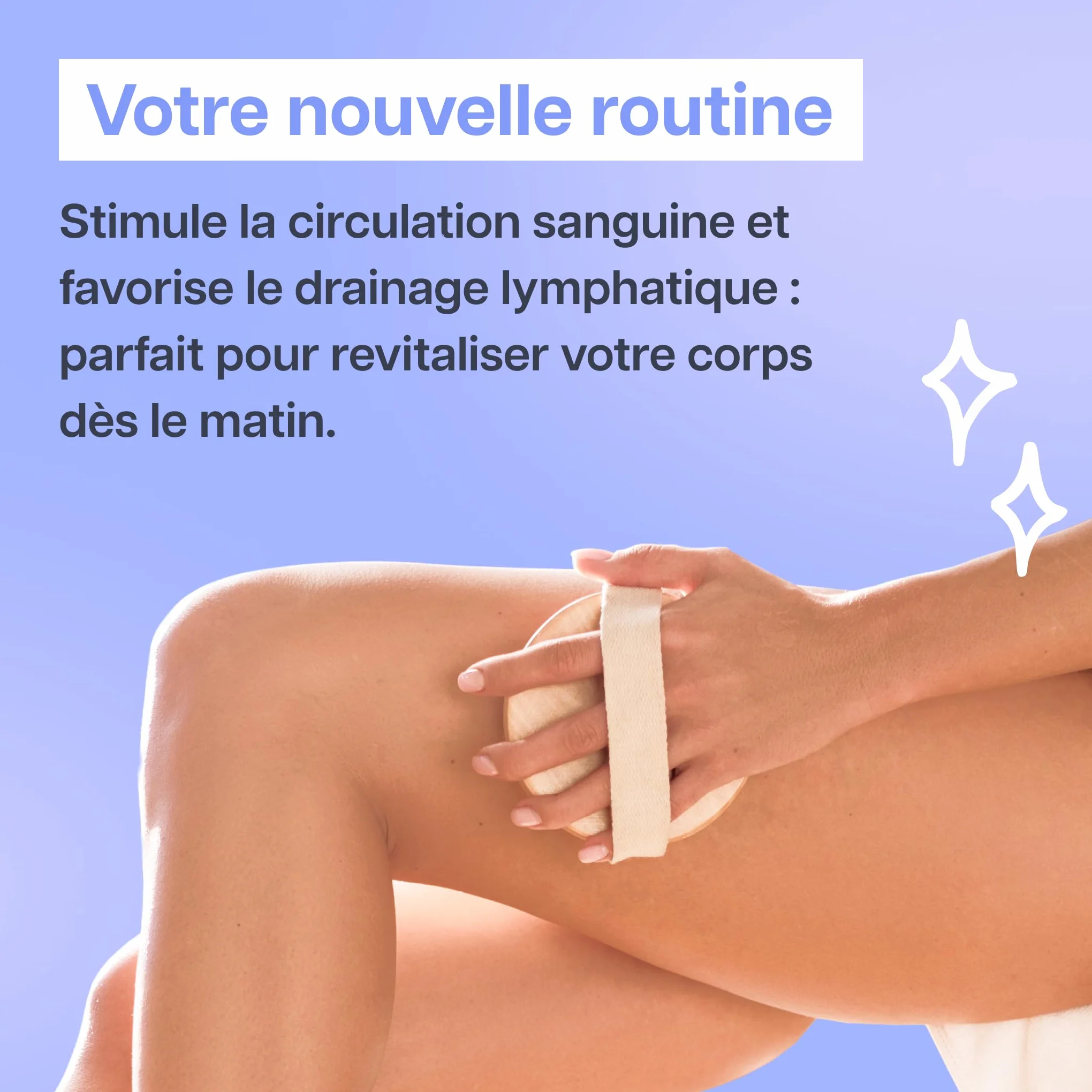 Brosse de Massage à Sec Anti-Cellulite Drainage Lymphatique Exfoliant Corps Qualité Supérieure Marque Française