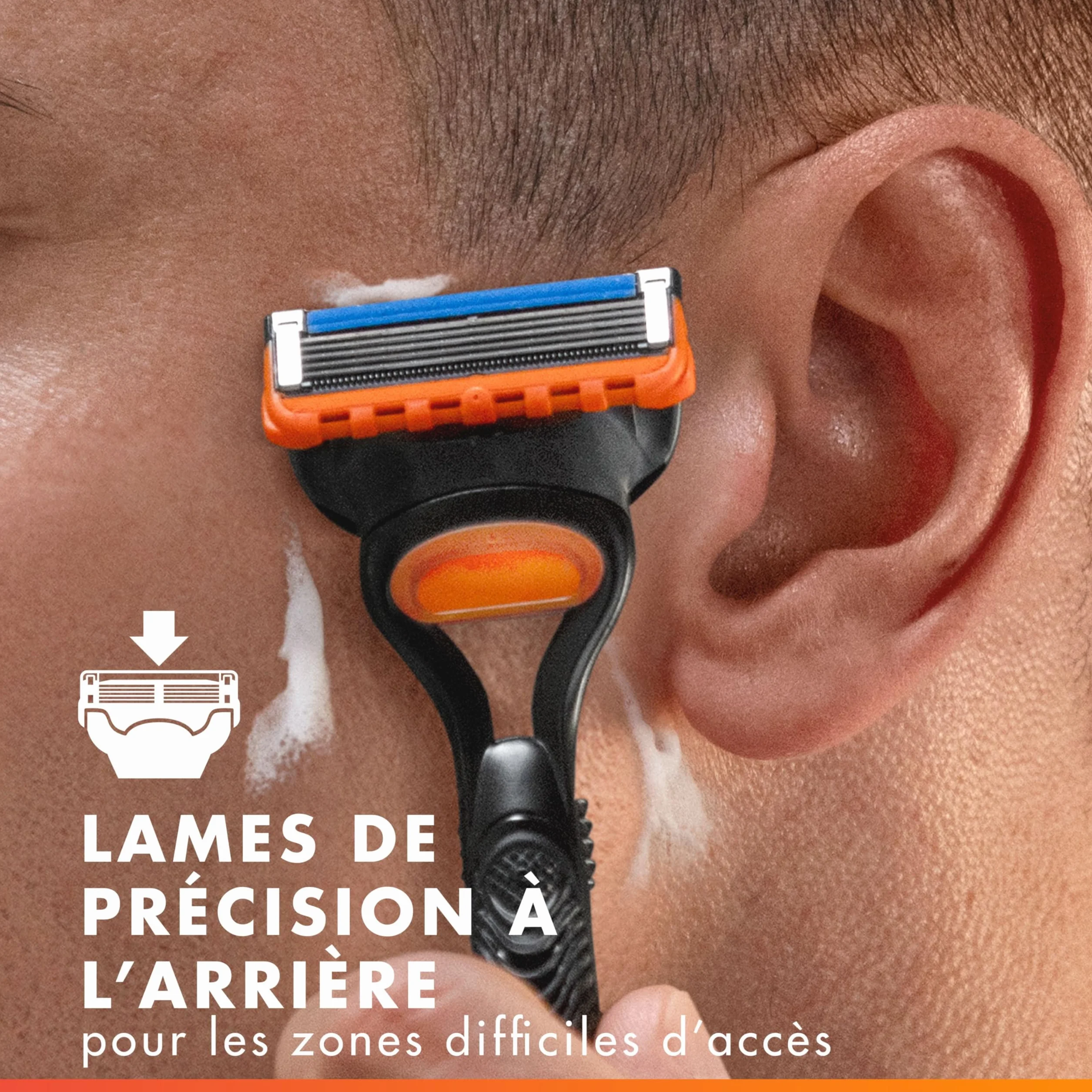 Gillette Fusion 5 Lames de Rasoir Homme, Pack de 12 Recharges Longue Durée, Acier Inoxydable