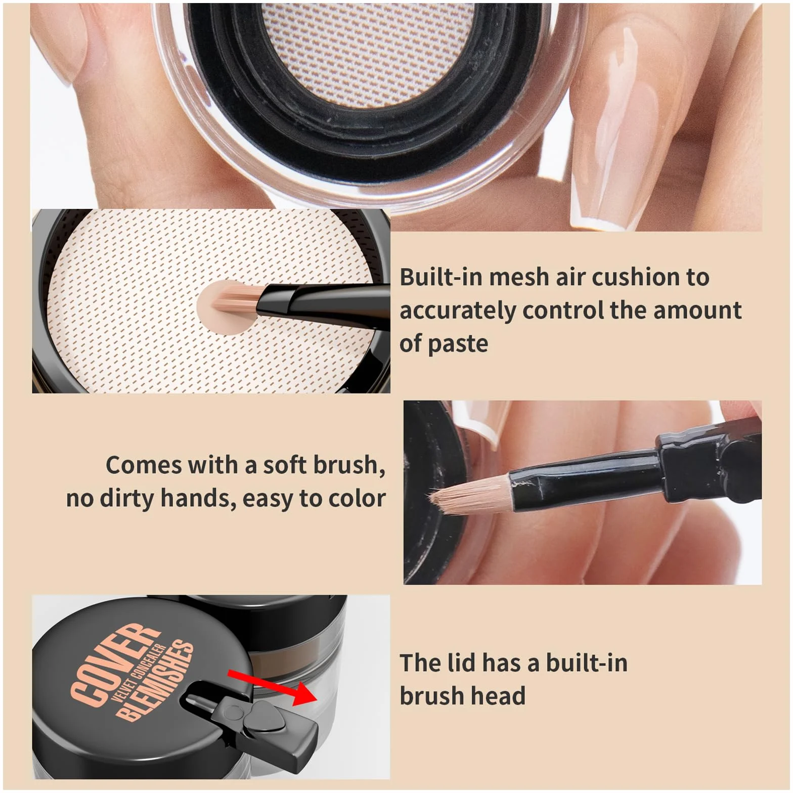 Correcteur de teint pour tatouages, boutons, cicatrices, cernes, visage et corps