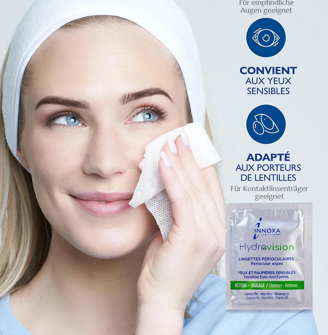 INNOXA Laboratoires Lingettes Nettoyantes Oculaires Hygiène Paupières Cils Sécheresse Oculaire