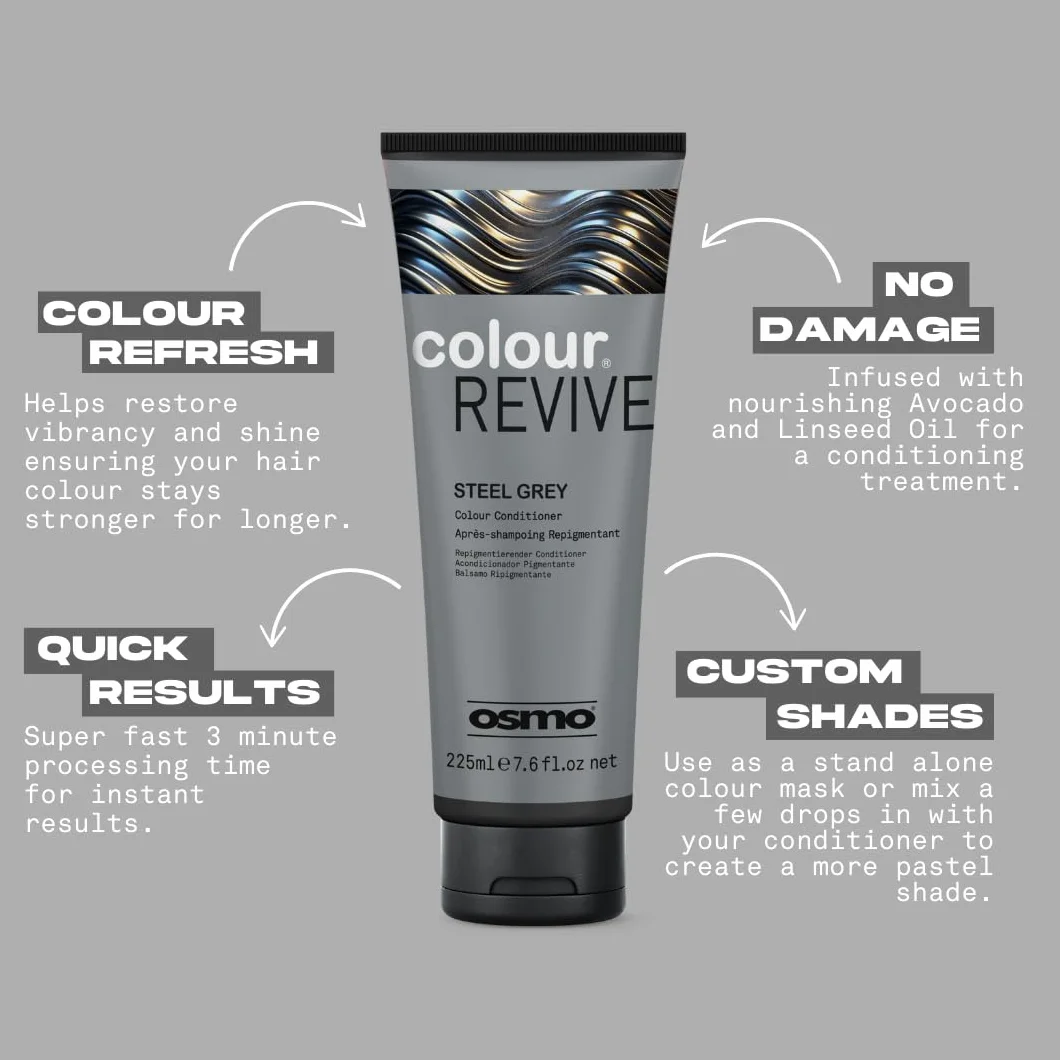 Osmo Colour Revive Steel Grey Colour Conditioner 225ml