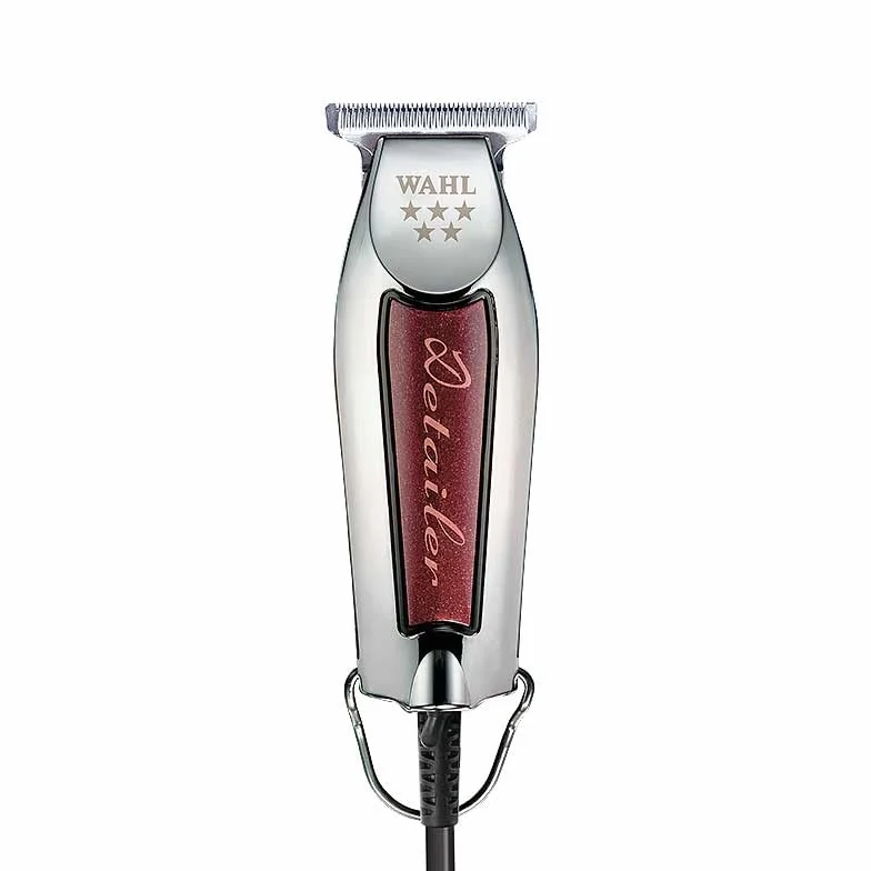 Wahl Wide Detailer Trimmer - Tondeuse filaire lame en T extra large chrome/bordeaux