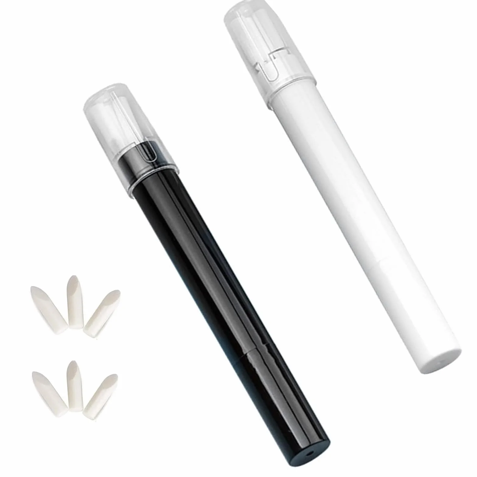 Stylo Correcteur de Vernis (2 Pièces), Nail Art Correcteur Stylo Stylo Dissolvant, Pour un Vernis à Ongles Propre, 6 embouts de remplacement d'ongles remplaçables