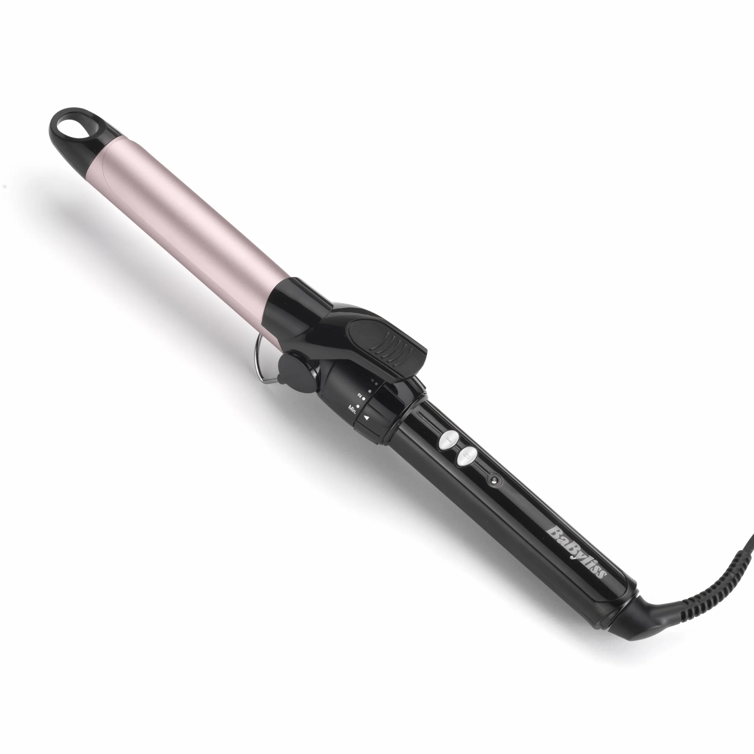 BaByliss C325E Boucleur à pince 25 mm Curling Tong Professionnel Noir et Rose