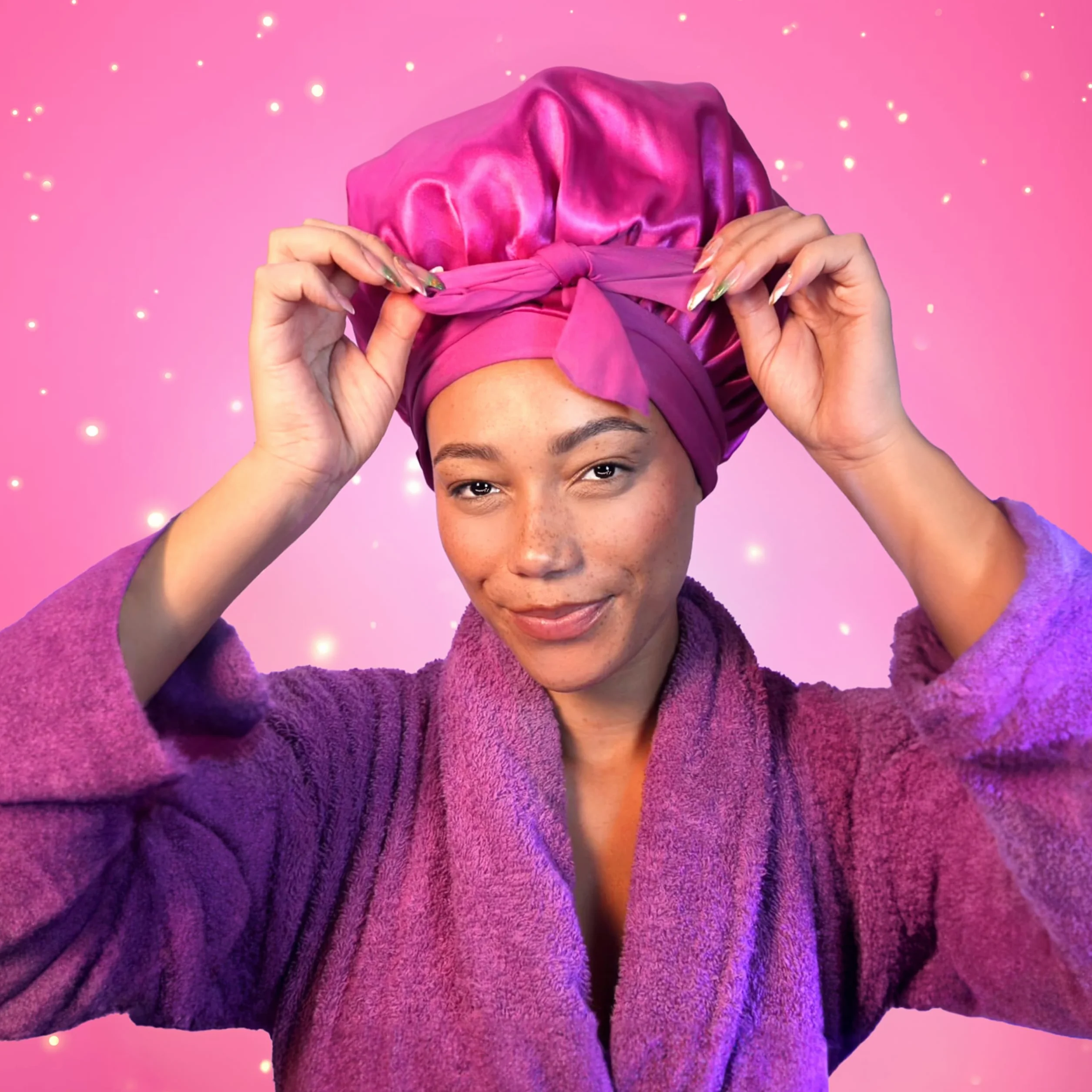 Les Secrets De Loly Coffret de Noël Cheveux Frisés Routine Complète 4 Produits 3 Accessoires Satin Hydratation Nutrition Intense Galaxy Curls