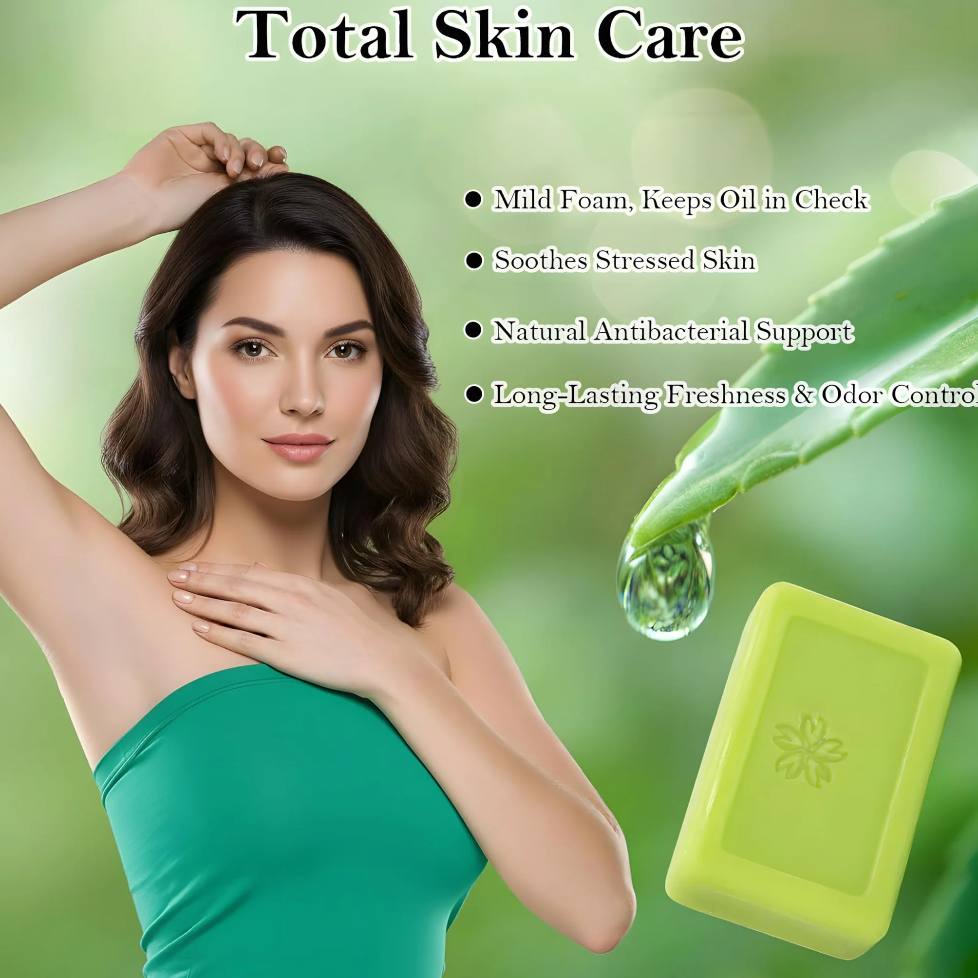 Savon à l’huile d’arbre à thé – Lot de 3, purifiant visage et corps, peaux à imperfections, nettoyage en profondeur
