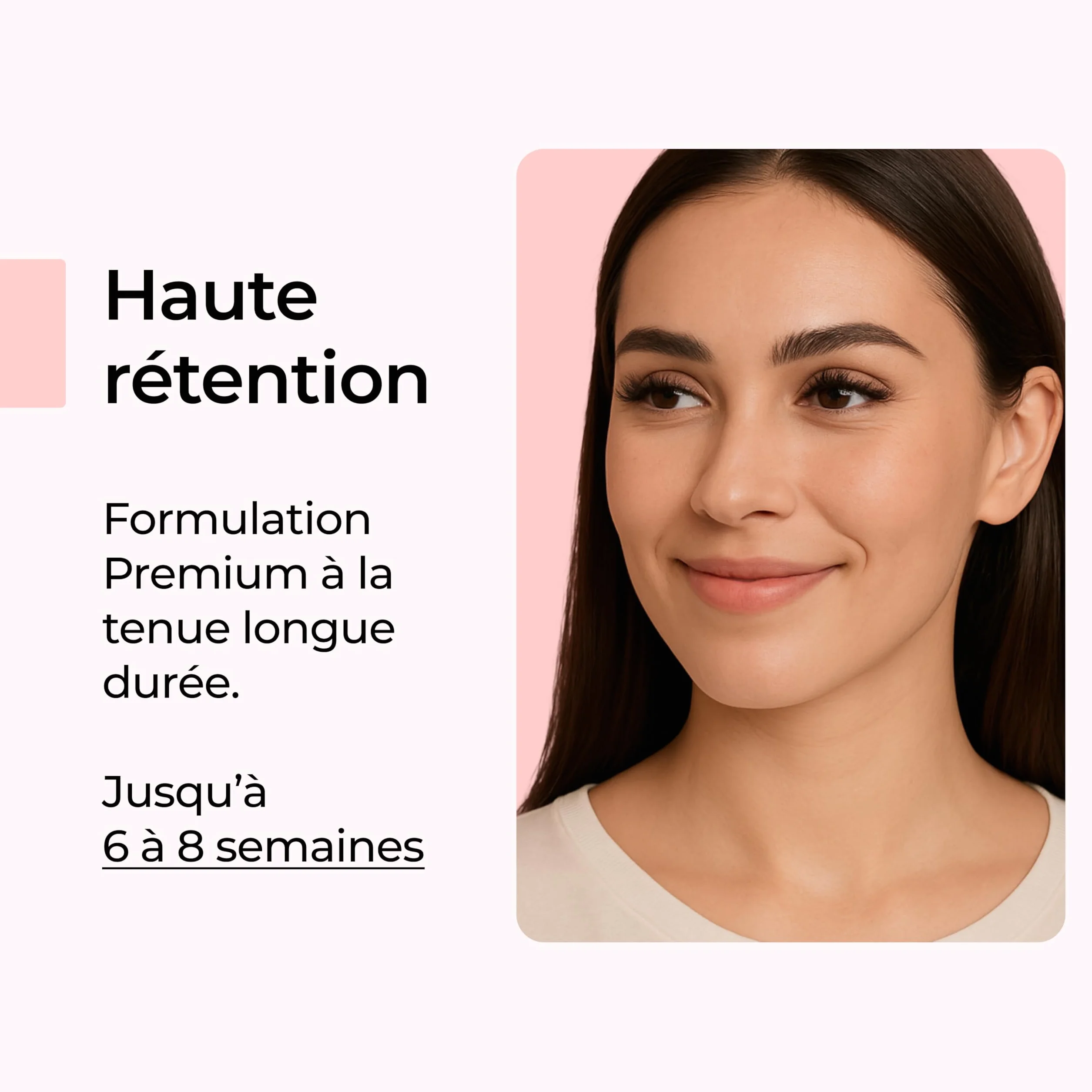 NoConstraint Colle Noire Professionnelle Extensions Cils Séchage Rapide 0,3s Vapeur Faible Haute rétention 6-8 semaines