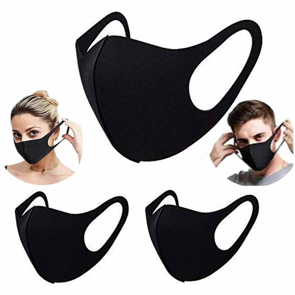 Boolavard Lot de 3 masques lavables réutilisables anti-poussière anti-pollen protection gouttelettes