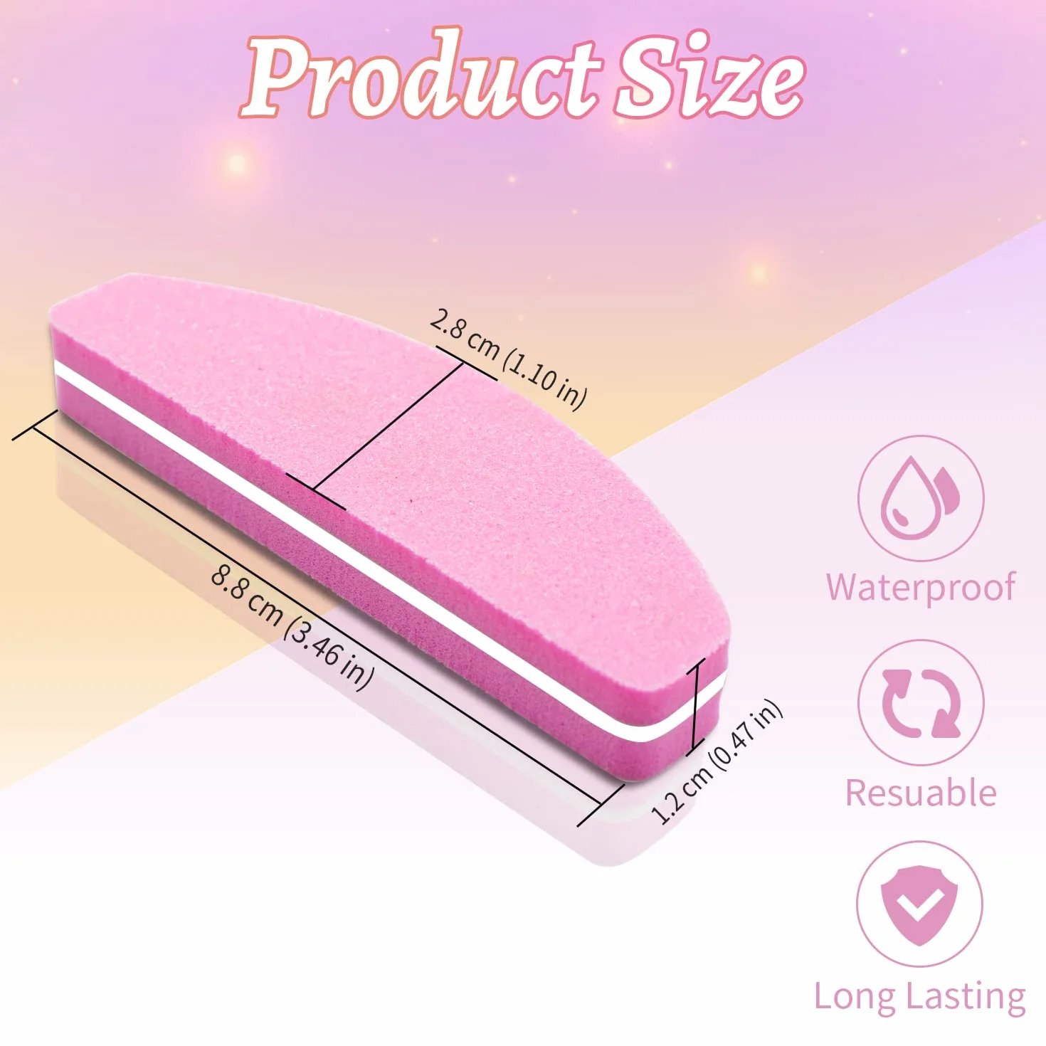 Lot de 20 Bloc Polissoir Ongles 100/180 éponge pour Vernis à Ongles