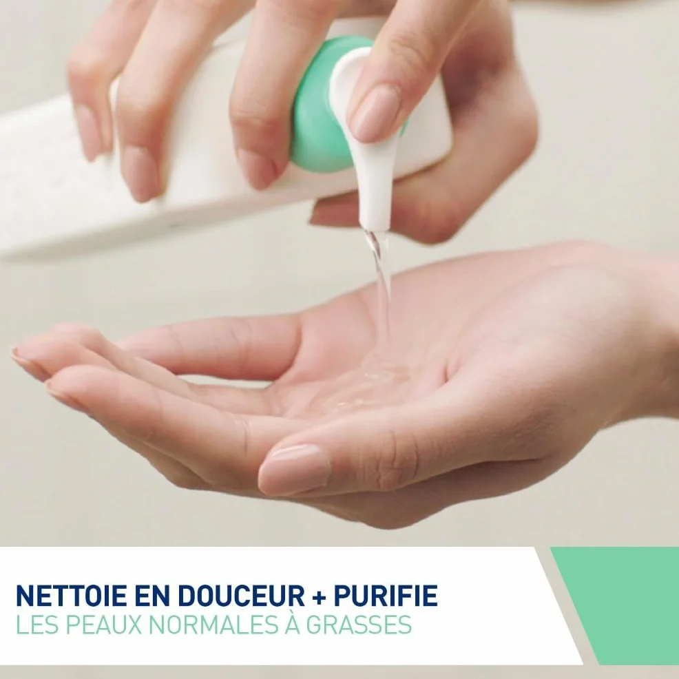 CeraVe Gel Moussant Nettoyant Visage 473 ml Acide Hyaluronique Céramides Niacinamide Peau Normales à Grasses
