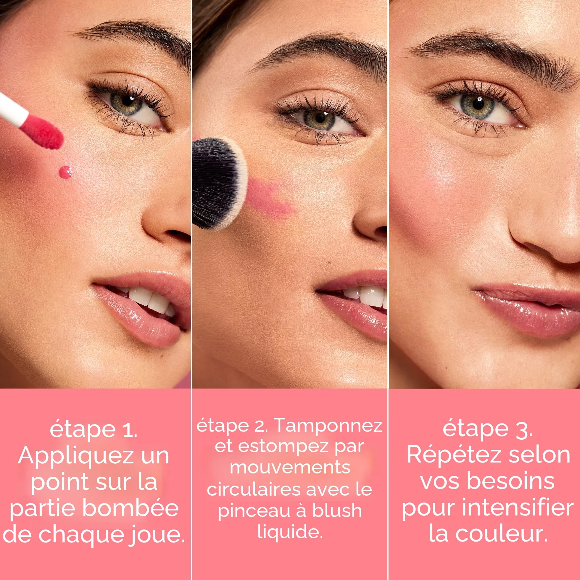 e.l.f. Blush liquide Camo, longue durée, finition douce, végétalien, Comin' In Hot Pink