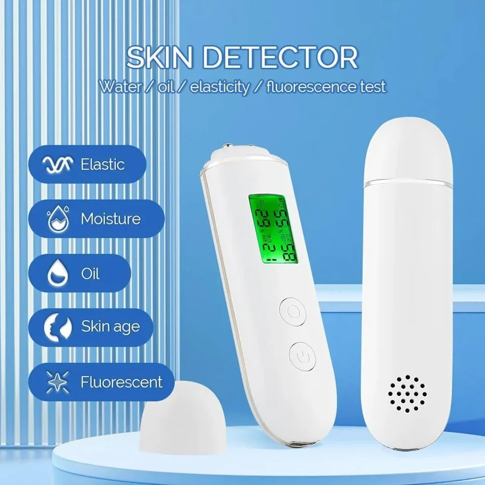 Testeur de peau, teneur en humidité et en du, analyseur de peau, eau de peau, joues, peau élastique, test d'âge, appareil de mesure, détecteur de substances actives