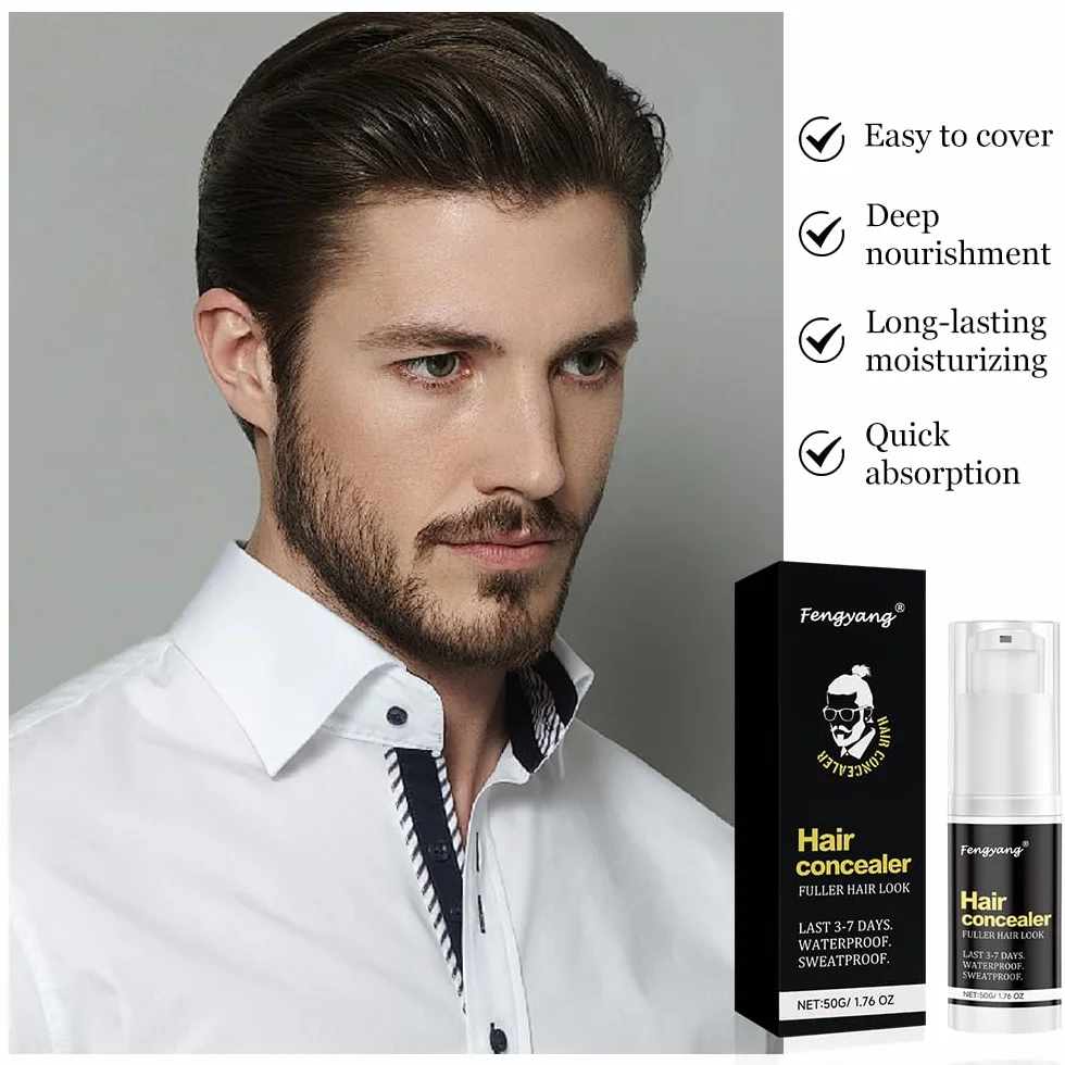Crème Couvrante pour Cheveux Fengyang, Poudre Anti-Calvitie, Cache Racines Cheveux Clairsemés