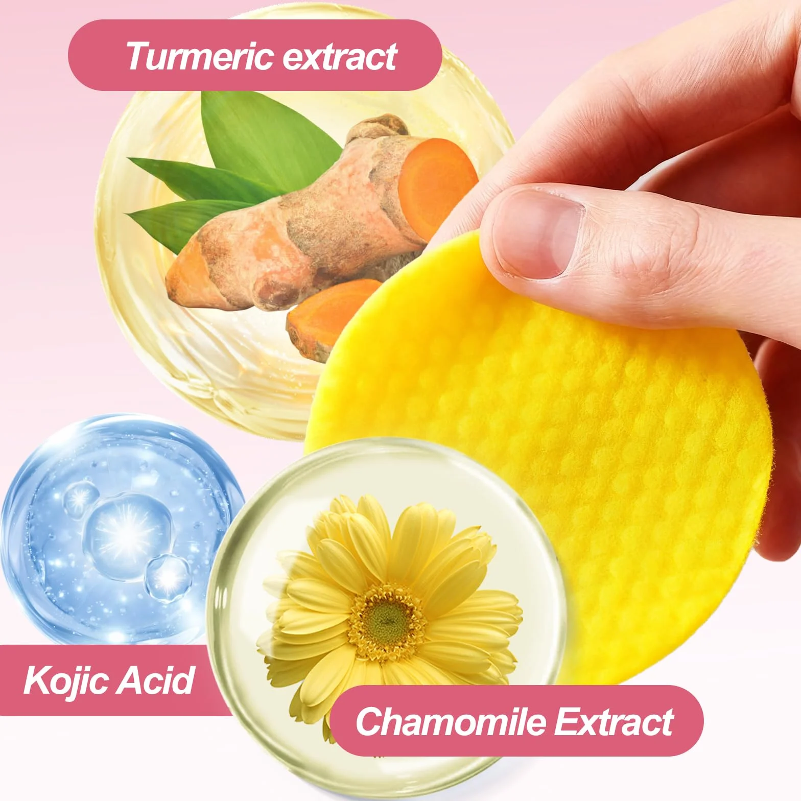 Turmeric Kojic Acid Exfoliating Cleansing Pads 40pcs