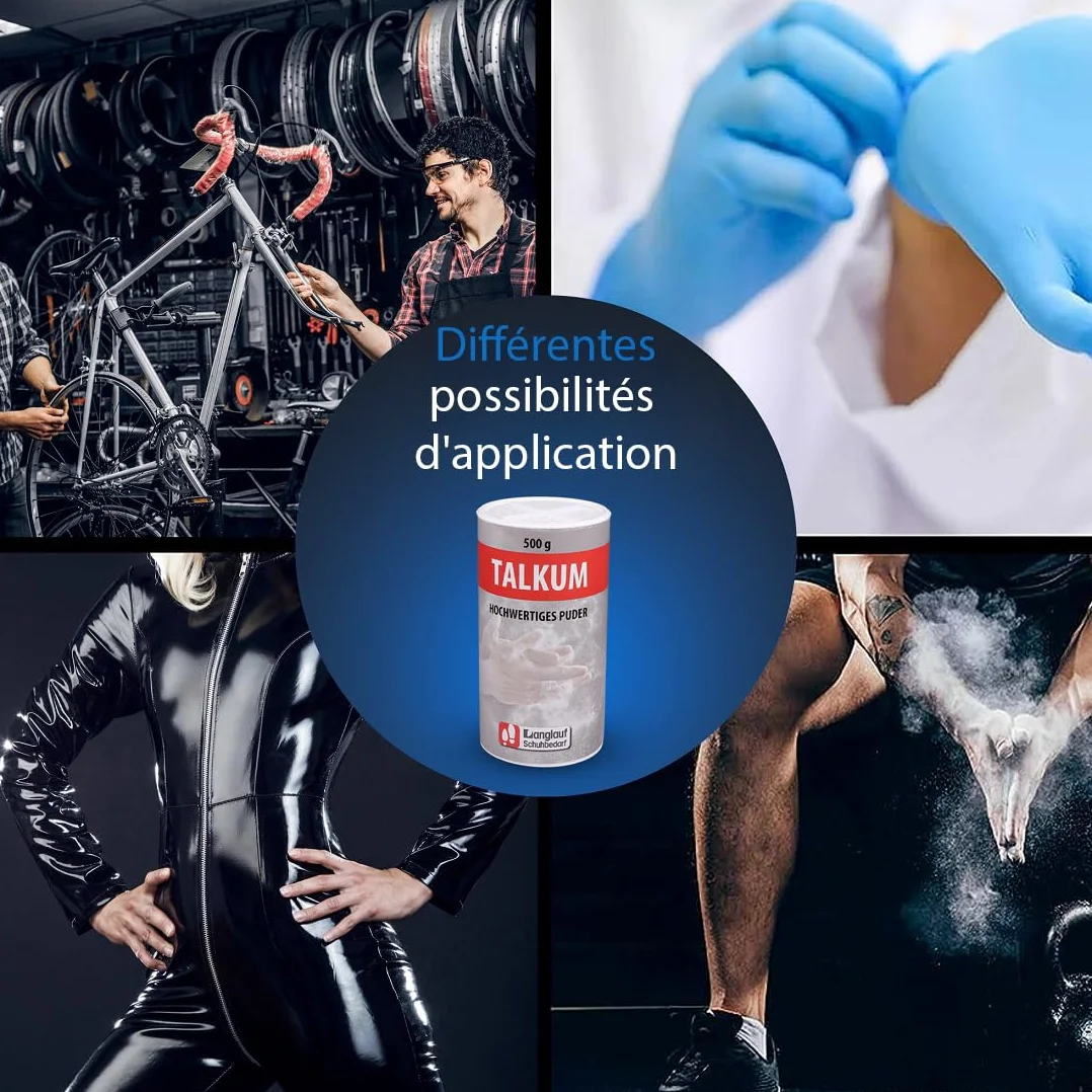 Poudre de talc pur 500 g – Adhérence maximale pour sport, escalade, fitness, pole dance