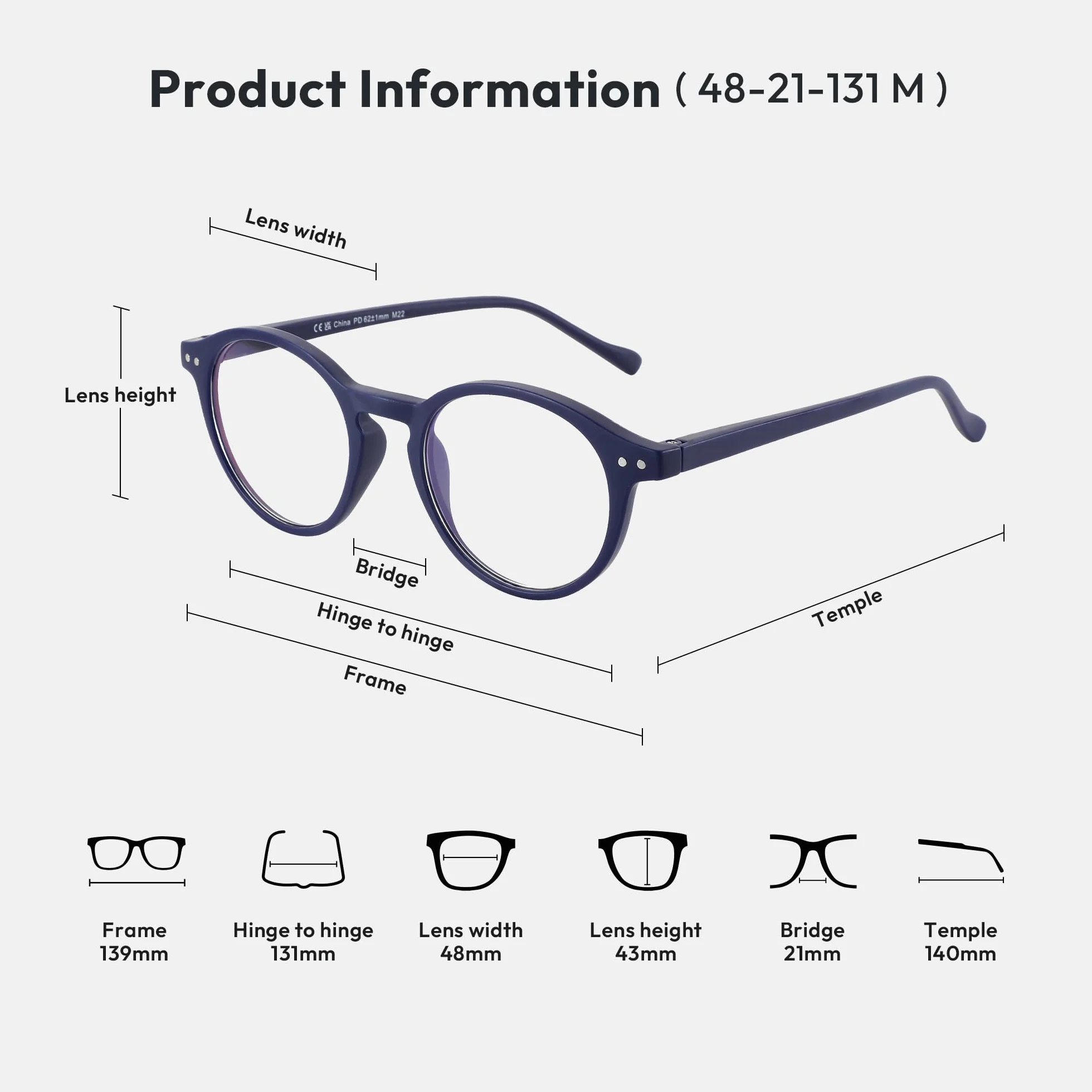 ZENOTTIC Lunettes de lecture Anti-lumière bleue Anti-reflets Ultra légères Cadre rond Vintage Rétro 0.0 1.0 1.5 2.0 2.5 3.0 3.5
