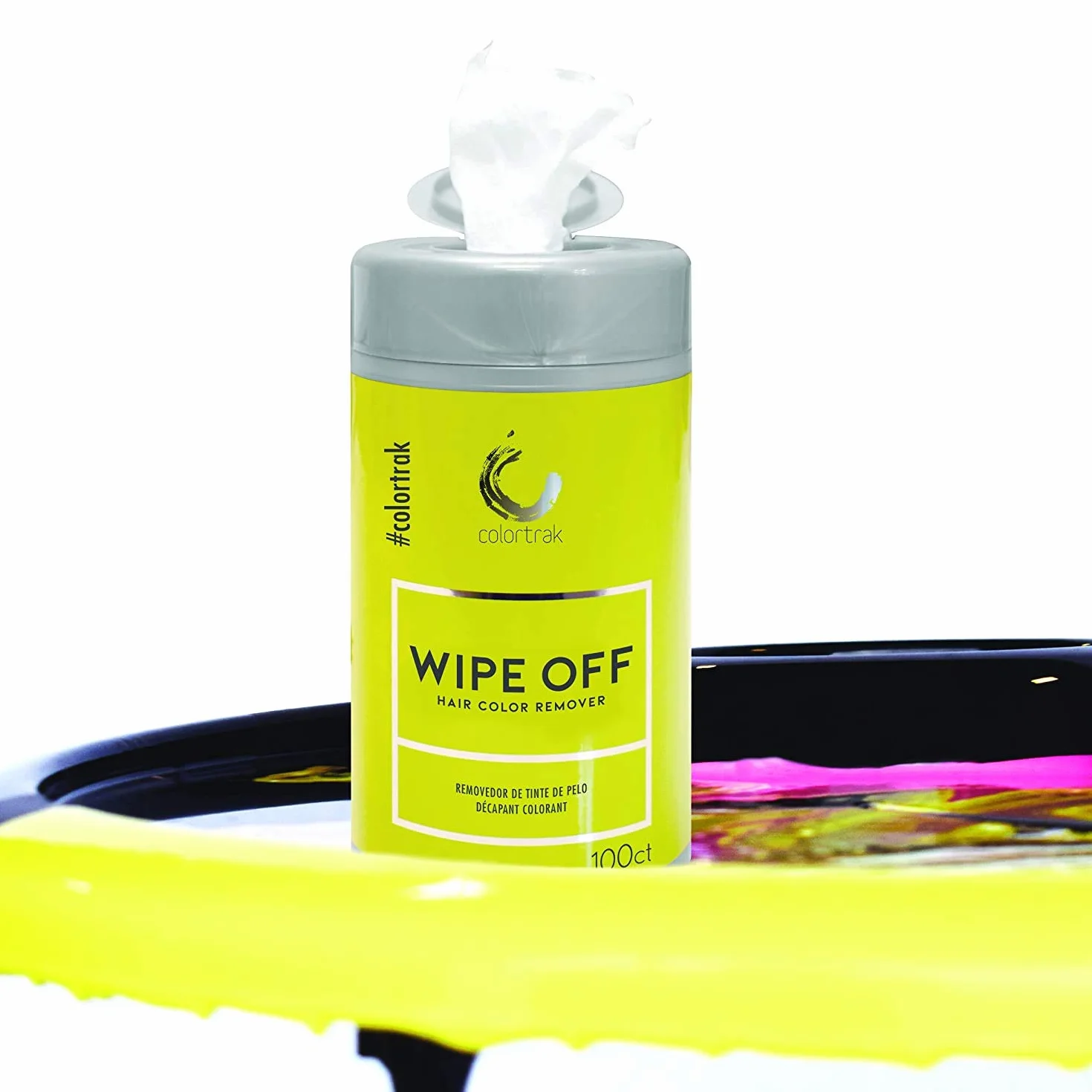 Colortrak Wipe Off Hair Color Wipes Canister, 100 Wipes