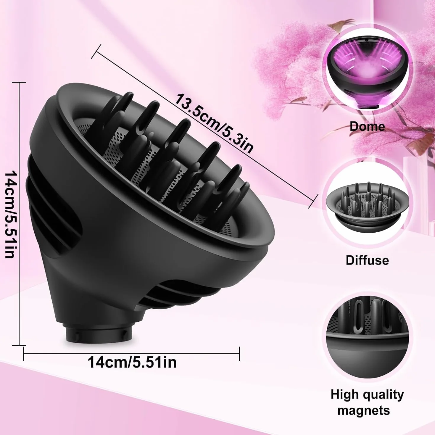 Compatible Accessoires et embouts pour diffuseur Wave & Curl du Dyson Airwrap, Compatible HS01 HS05 HS08, Accessoire à Double Mode Dôme & Diffusé, embout pour dyson airwrap
