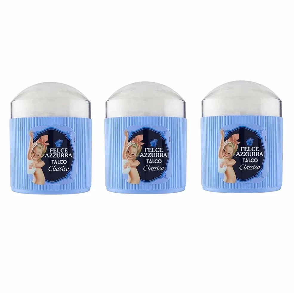 Paglieri Felce Azzurra Talc Classique avec Piumino Lot de 3 250 g