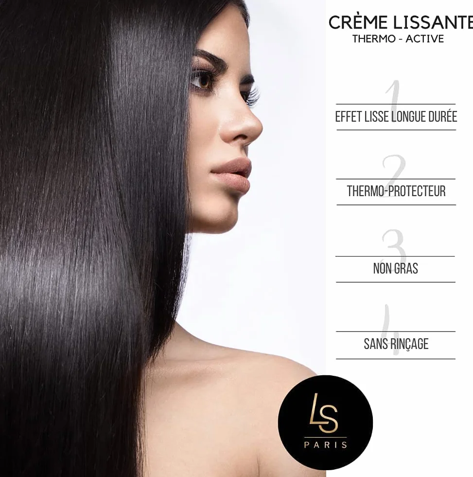 Steampod Crème Soin de Lissage Fluide Thermo-active sans Rinçage Protection Thermique 230° Cheveux Ondulés Bouclés Frisés Crépus 150 ml