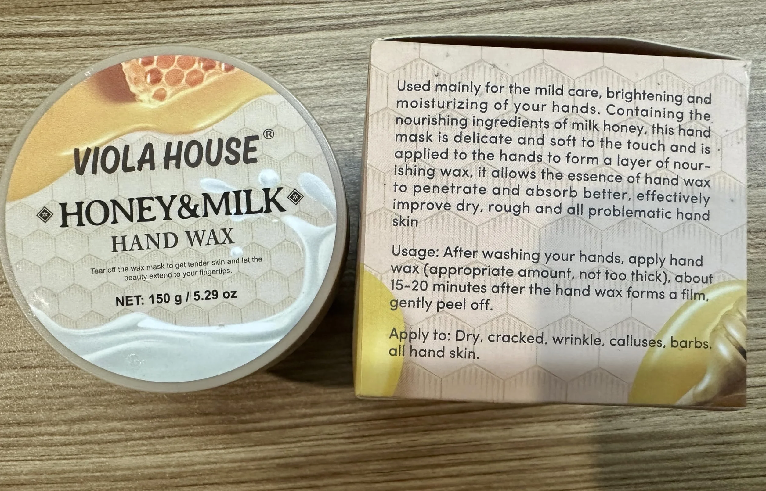 VIOLA HOUSE Masque Pour Les Mains Exfoliant Hydratant 150g Miel Et Lait