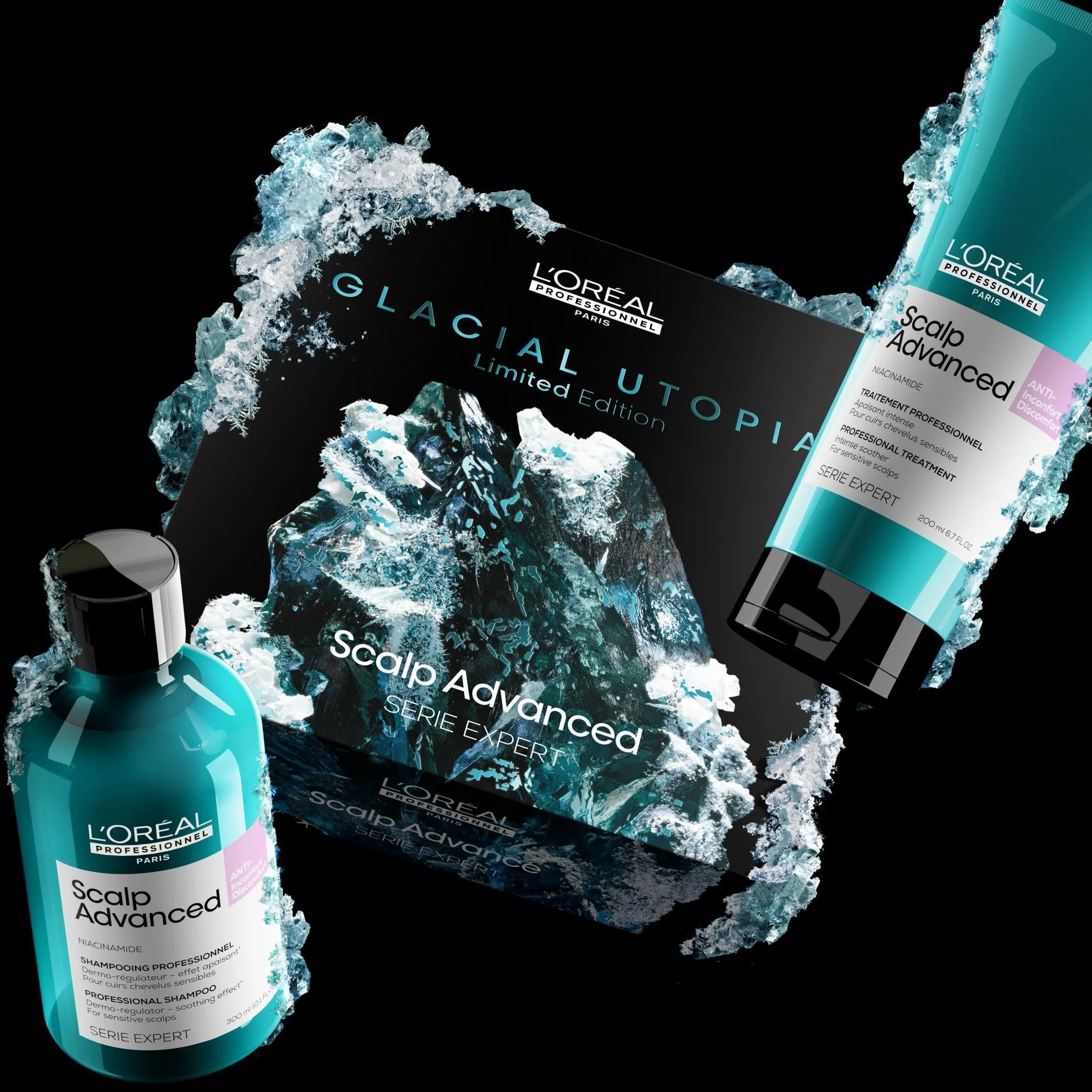 L'Oréal Professionnel Coffret Cadeau Scalp Advanced Routine Anti-Inconfort & Démangeaisons Cuir Chevelu Sensible Duo Shampoing + Traitement à Rincer