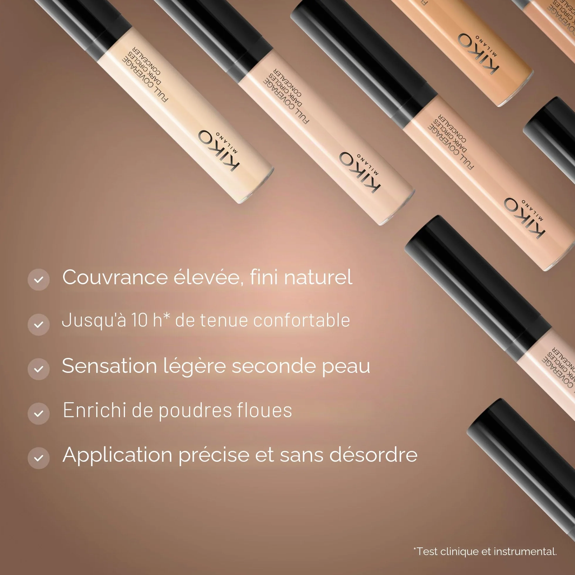KIKO Milano Full Coverage Dark Circles Concealer 01 Correcteur Liquide Haute Couvrance