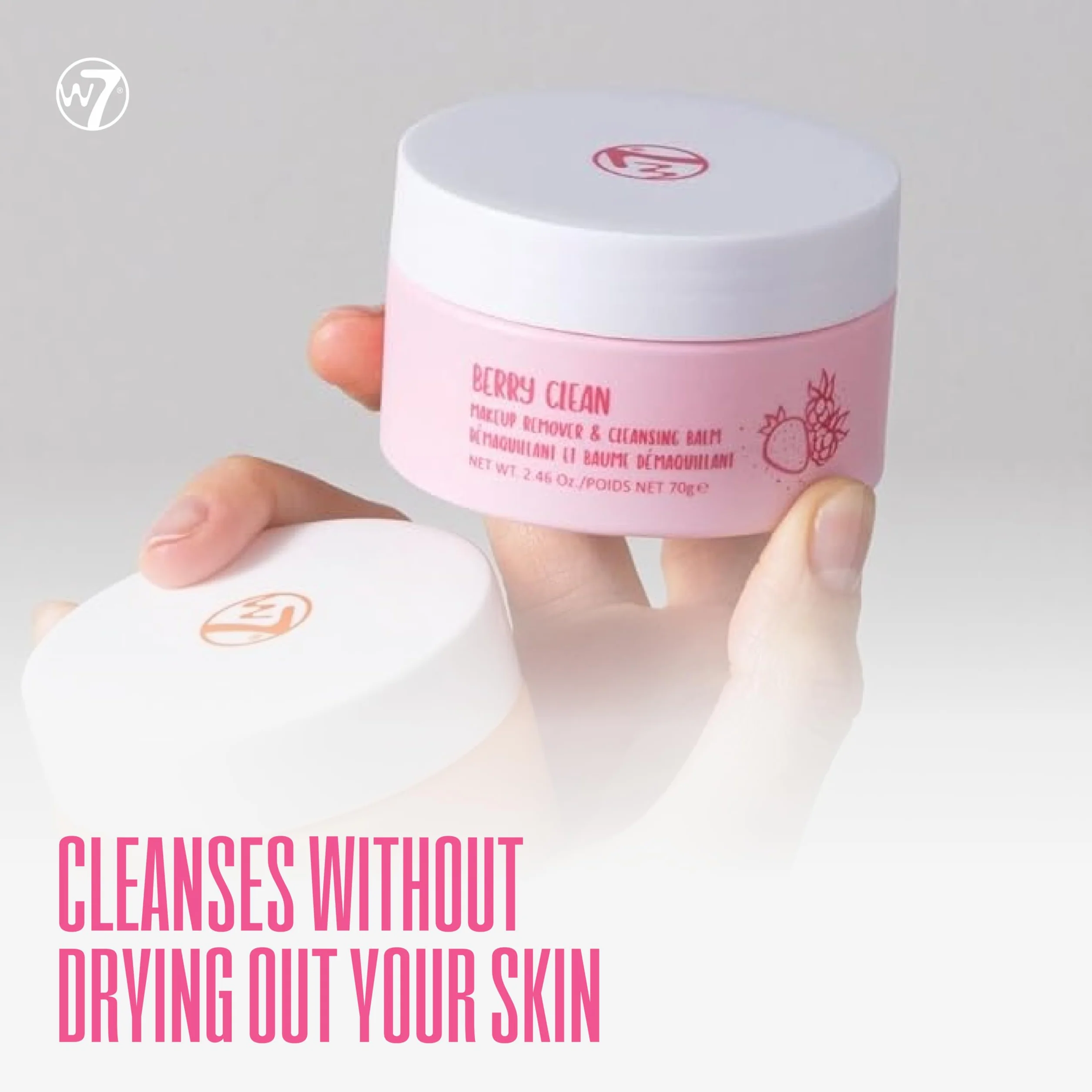 Baume Démaquillant Nettoyant Visage W7 Berry Clean